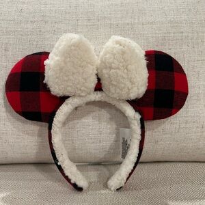 Disney Red and Black Plaid Minnie Mouse Ears